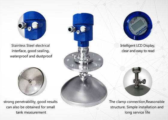 kopen 26GHz NYRD-810 Hoogfrequentiemeter Wave Radar Solid Level Sensor Geleid Radar Zuurniveau Transmitter online manufacture