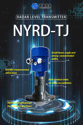 Goede prijs. Sterk corrosieve vloeistof zonder contact 26GHz NYRD-TJ-A Radar waterniveau sensor meting zender online
